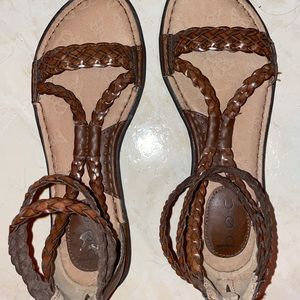 New brown cushion comfort sandles